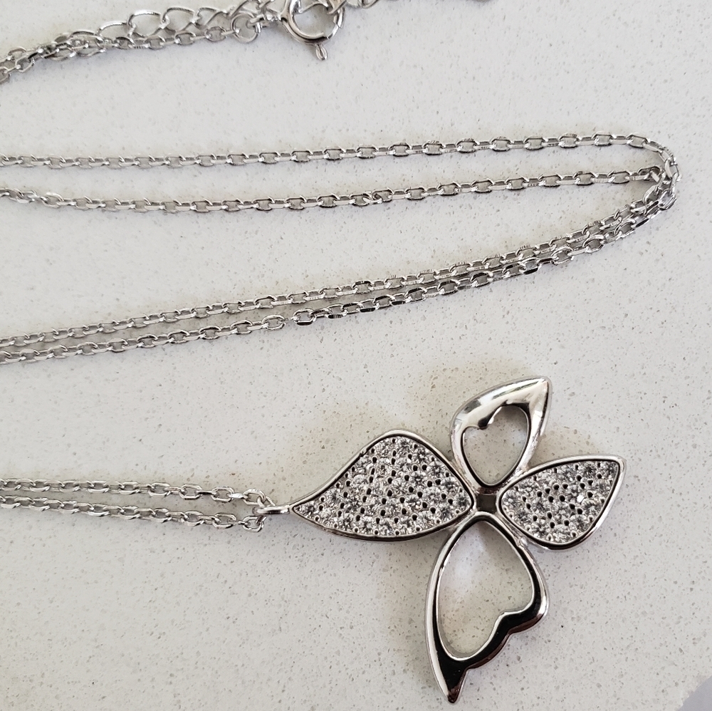 Genuine 925 silver necklace - Picture 1 of 4